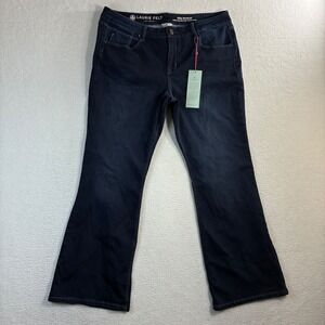 Laurie Felt Silky Bootcut Jeans Women LP 34x29 Blue Petite Stretch High Rise NWT